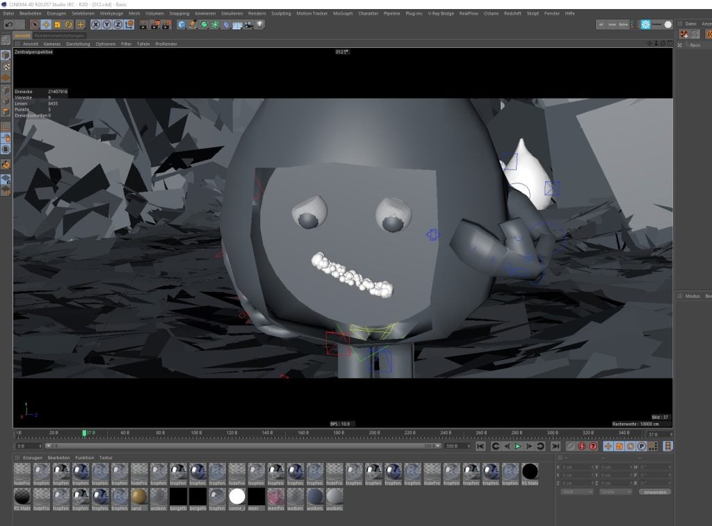 komputer do modelowania animacji Cinema 4D Viewport