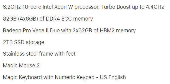 img-with-border 16k dollar Mac Pro 2019 Specs System Configuration