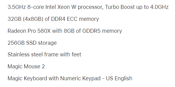 img-with-border Base Mac Pro 2019 Specs System Configuration