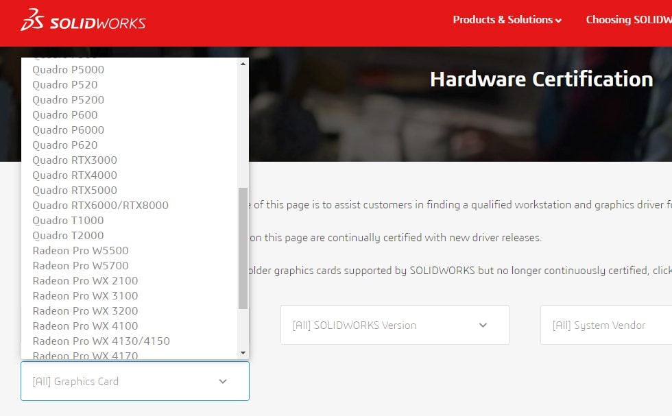 Autodesk Hardware Certification Supported GPUs
