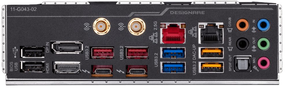 Gigabyte Z490 Vision D Motherboard (ATX) IO