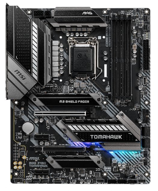 MSI MAG Z490 Tomahawk top