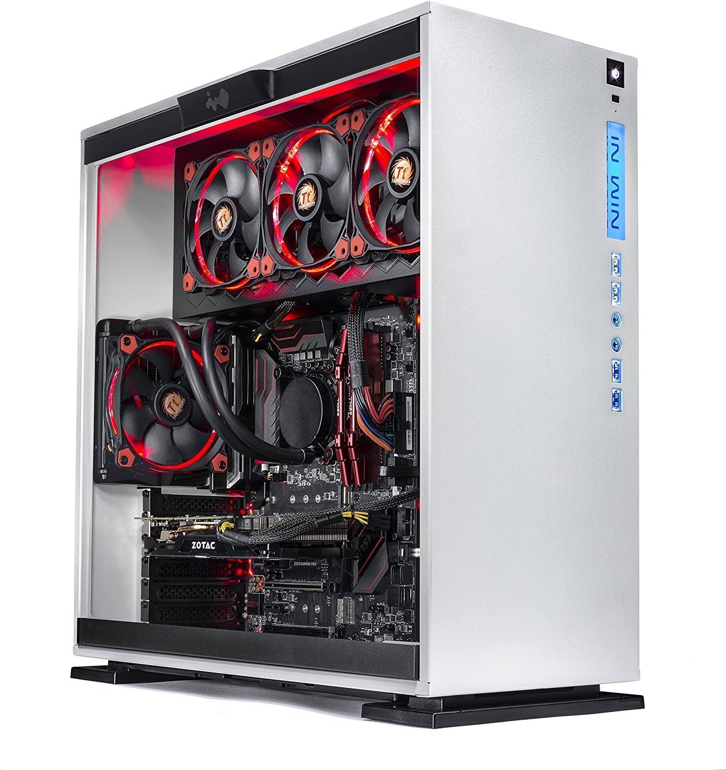 skytech omega pre-built PC with look inside the case