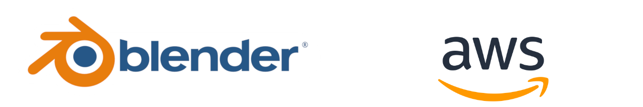 Blender Logo and AWS Logo side-by-side