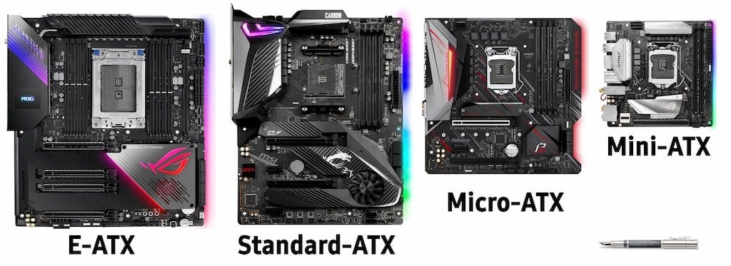 ATX Form Factors comparison