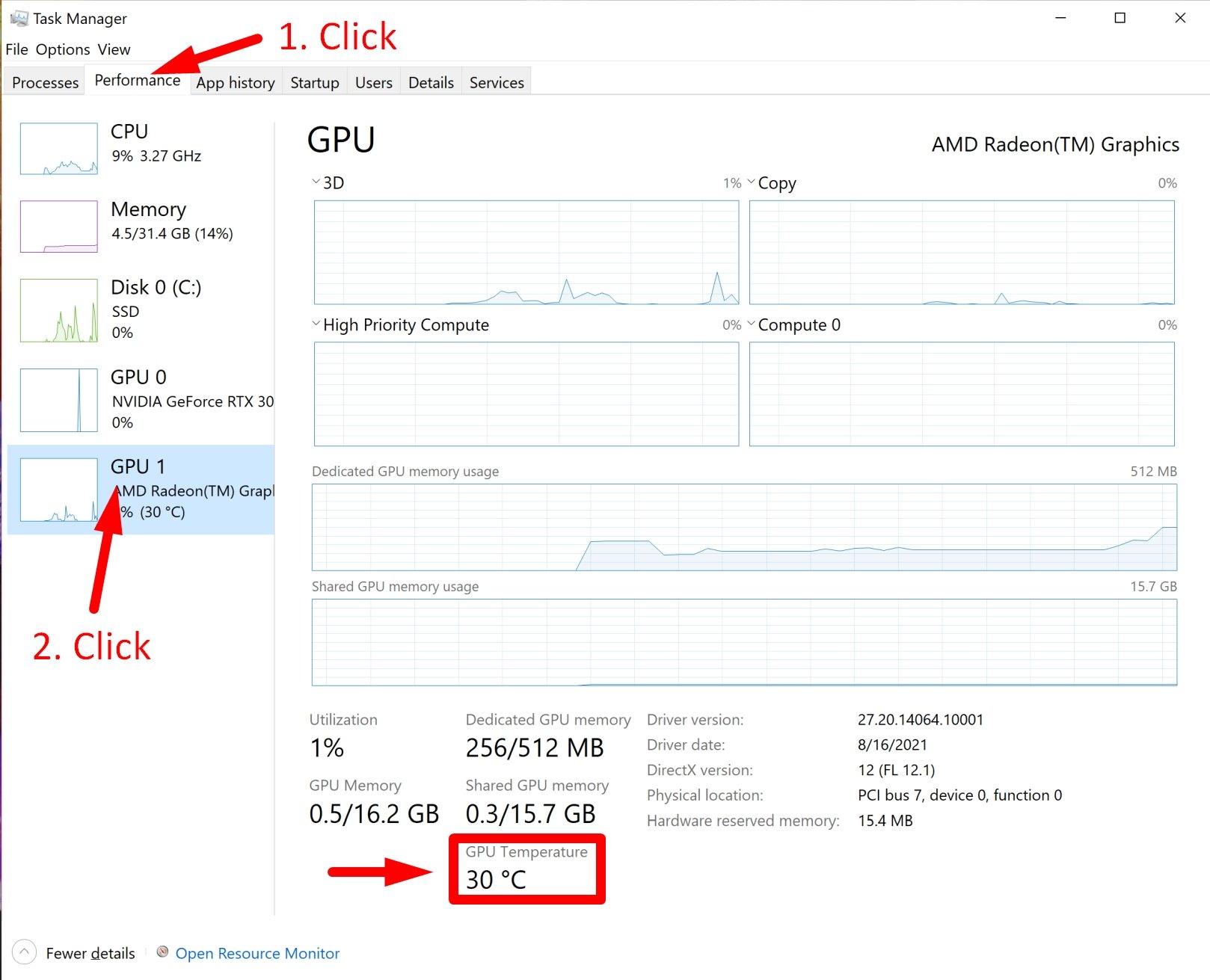 Cómo verificar la temperatura de su GPU en el Administrador de tareas de Windows