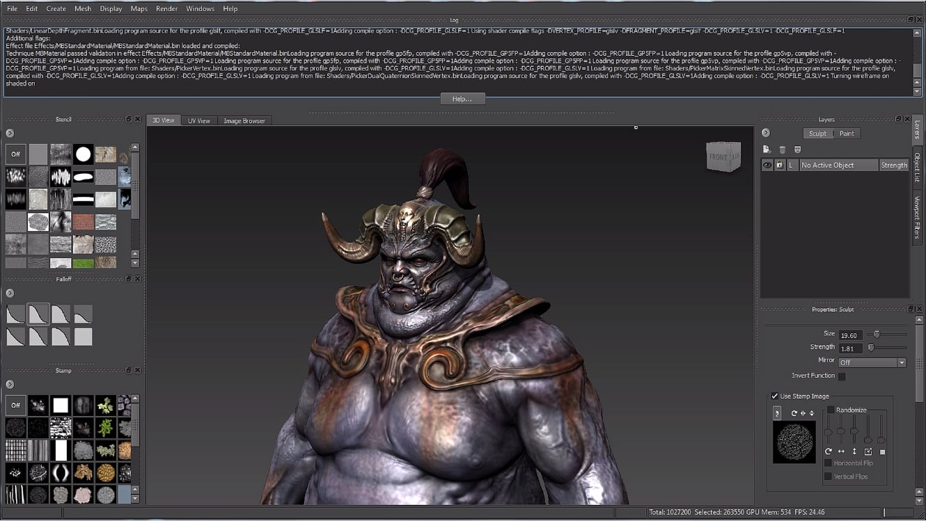 Autodesk MudBox's User Interface