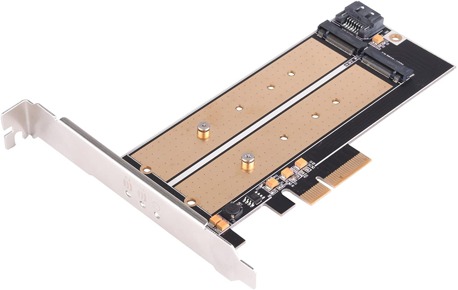 SilverStone Technology M.2 PCIE Adapter for SATA or PCIE NVMe SSD with Advanced Thermal Solution
