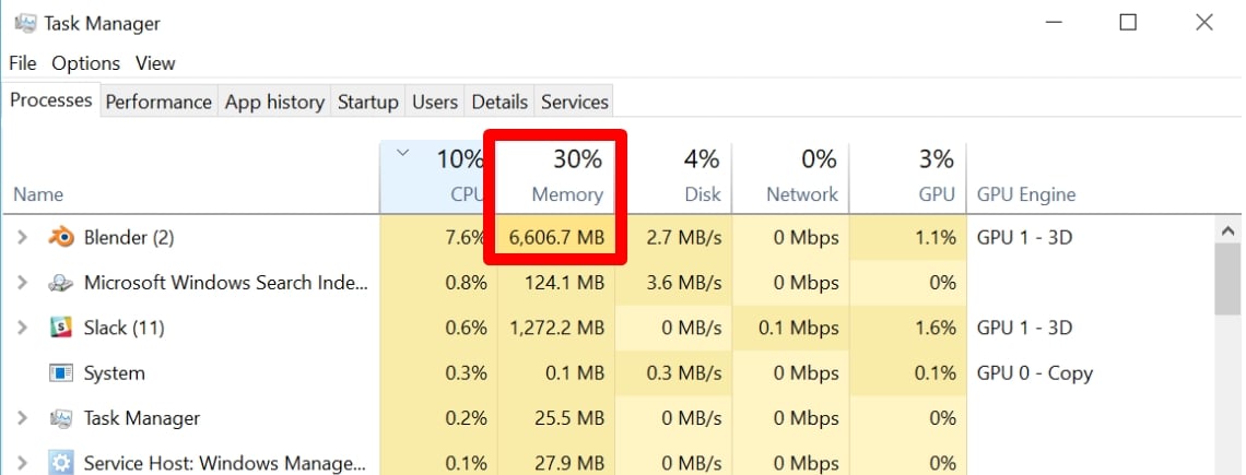 Blender RAM (Memory) Requirements