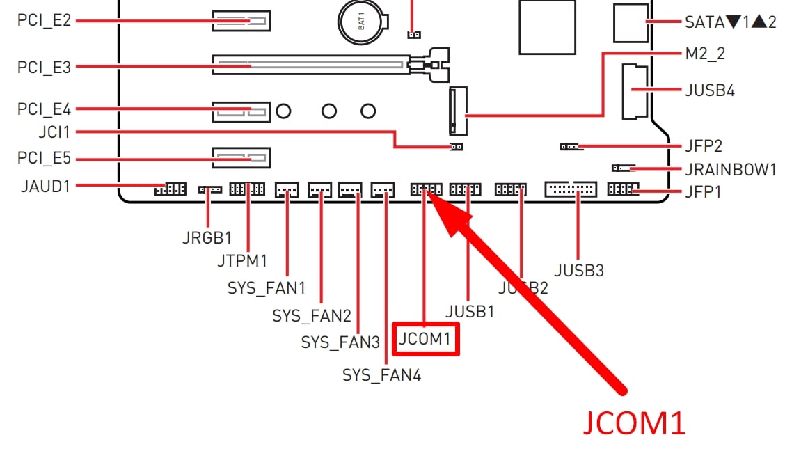 jcom1 Motherboard Connector
