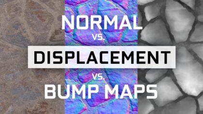 Normal vs Displacement vs Bump Maps: Differences and when to use which
