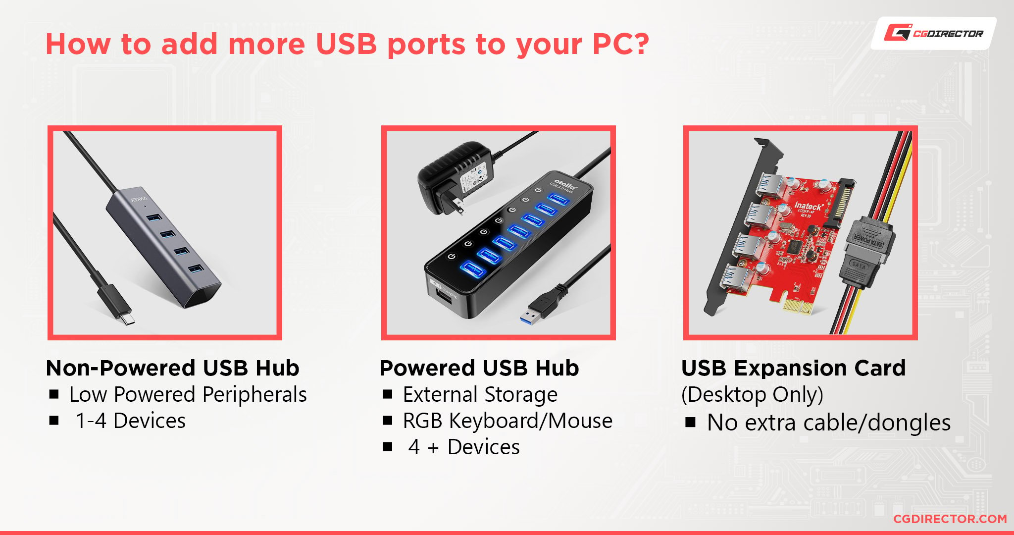 How to add more USB ports to your PC