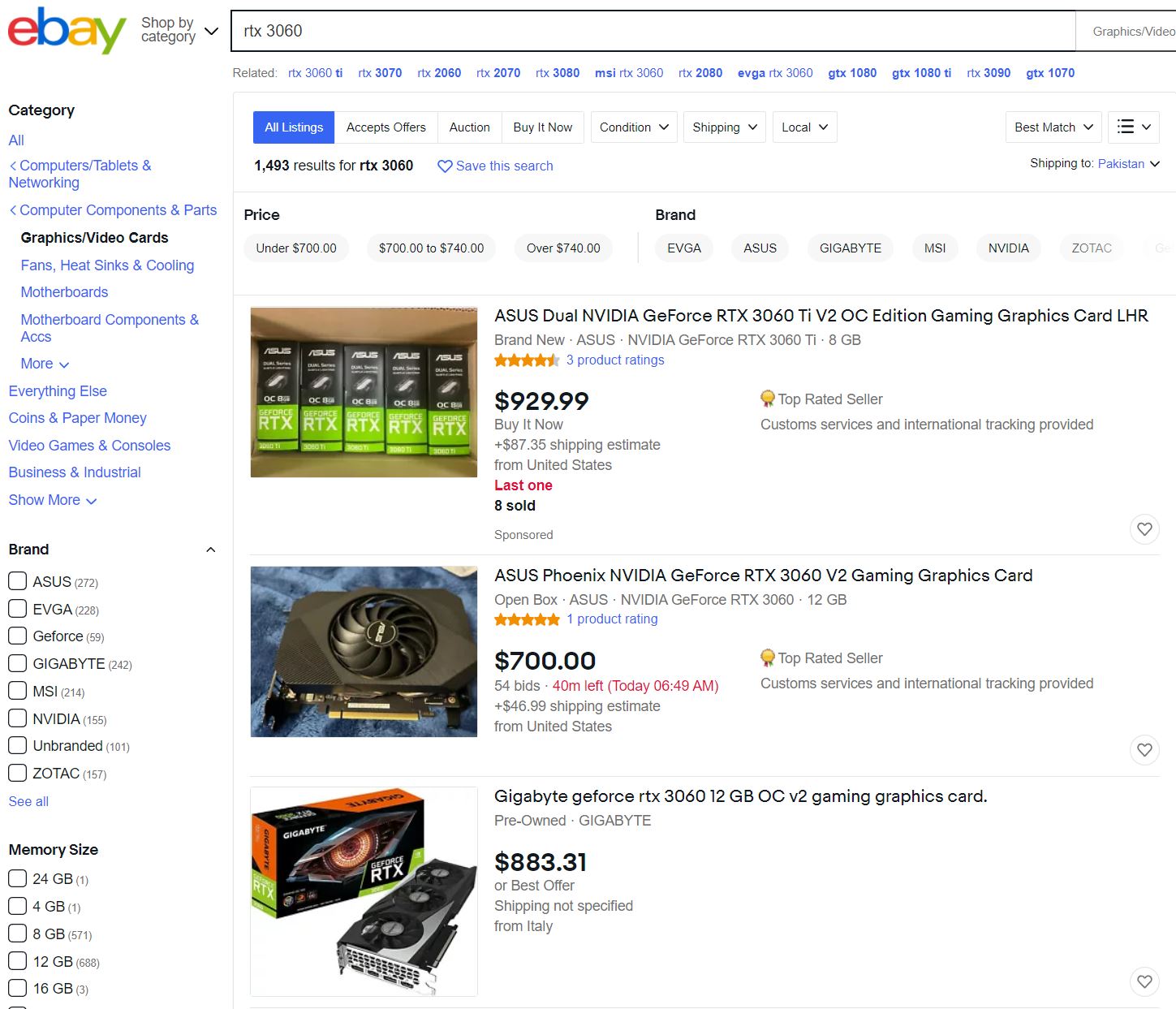 GPU Scalper prices