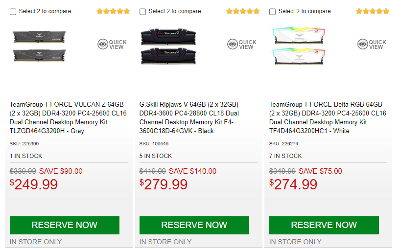 DDR5 RAM Memory (800+ products) compare prices today »