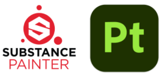 The old Substance Painter logo next to the new Substance 3D Painter logo