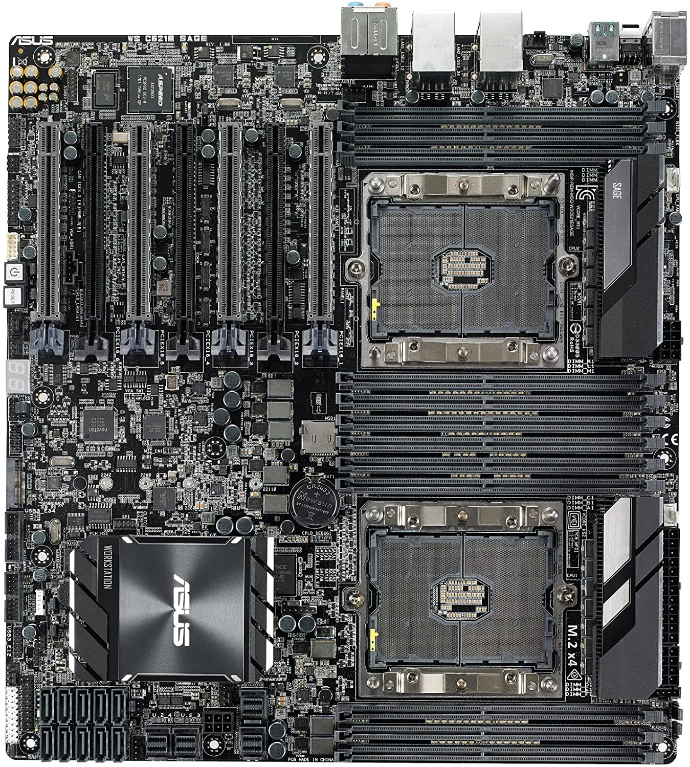 ASUS Professional-grade motherboard with 12 RAM slots