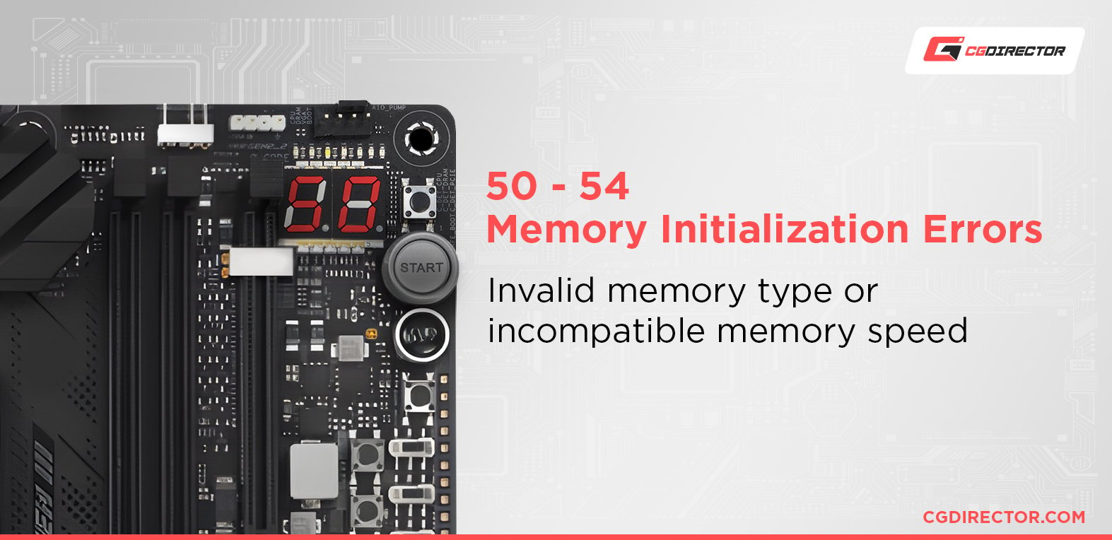 ASUS Error Code 50 - 54 Memory Initialization Failures