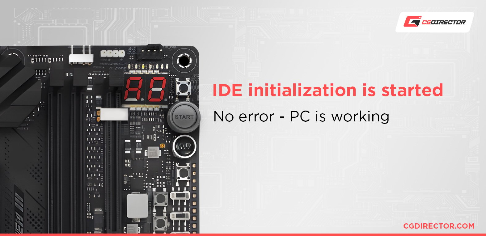 ASUS Error Code A0 - IDE Initialization Is Started