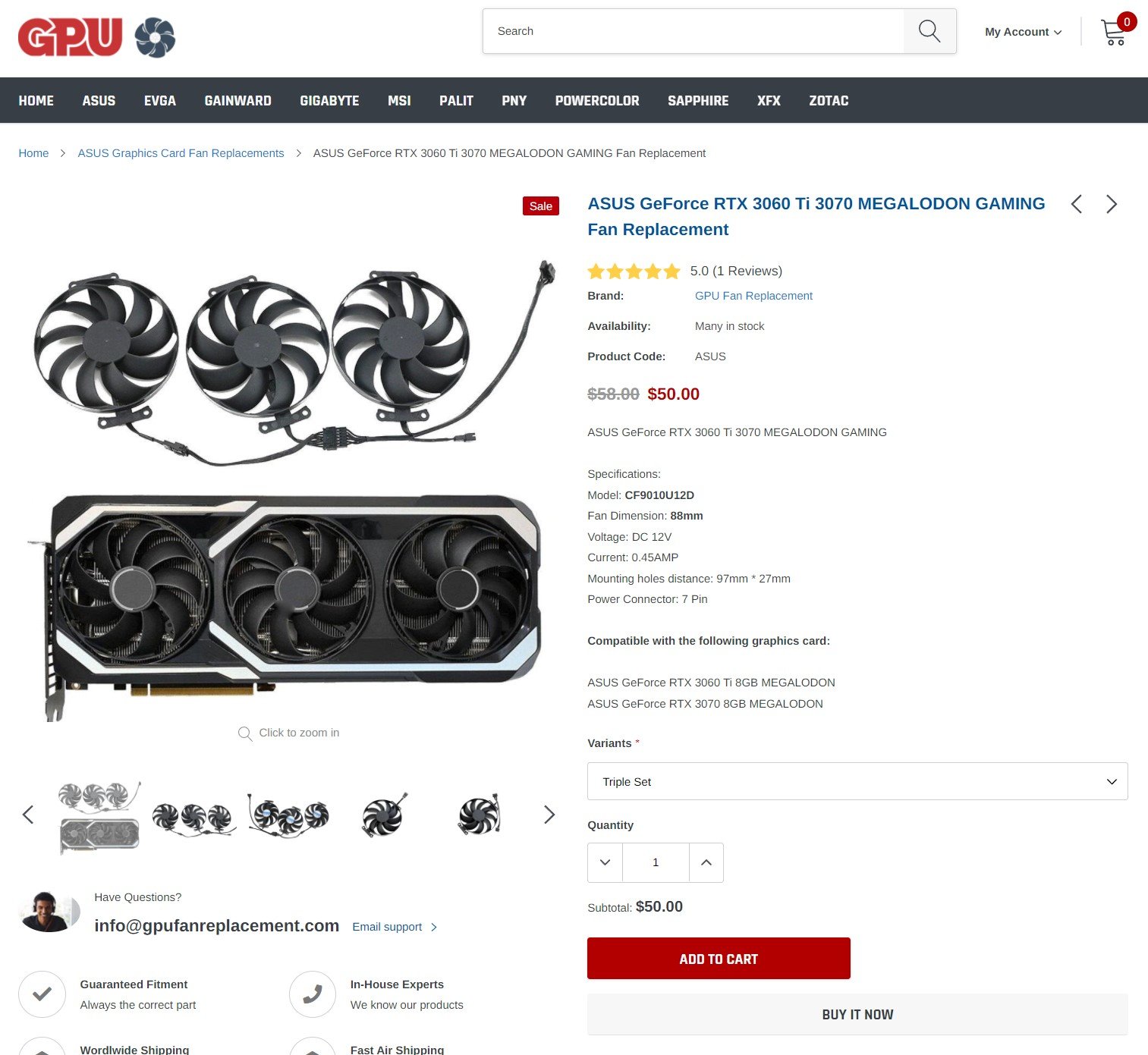 GPU Replacement Fans