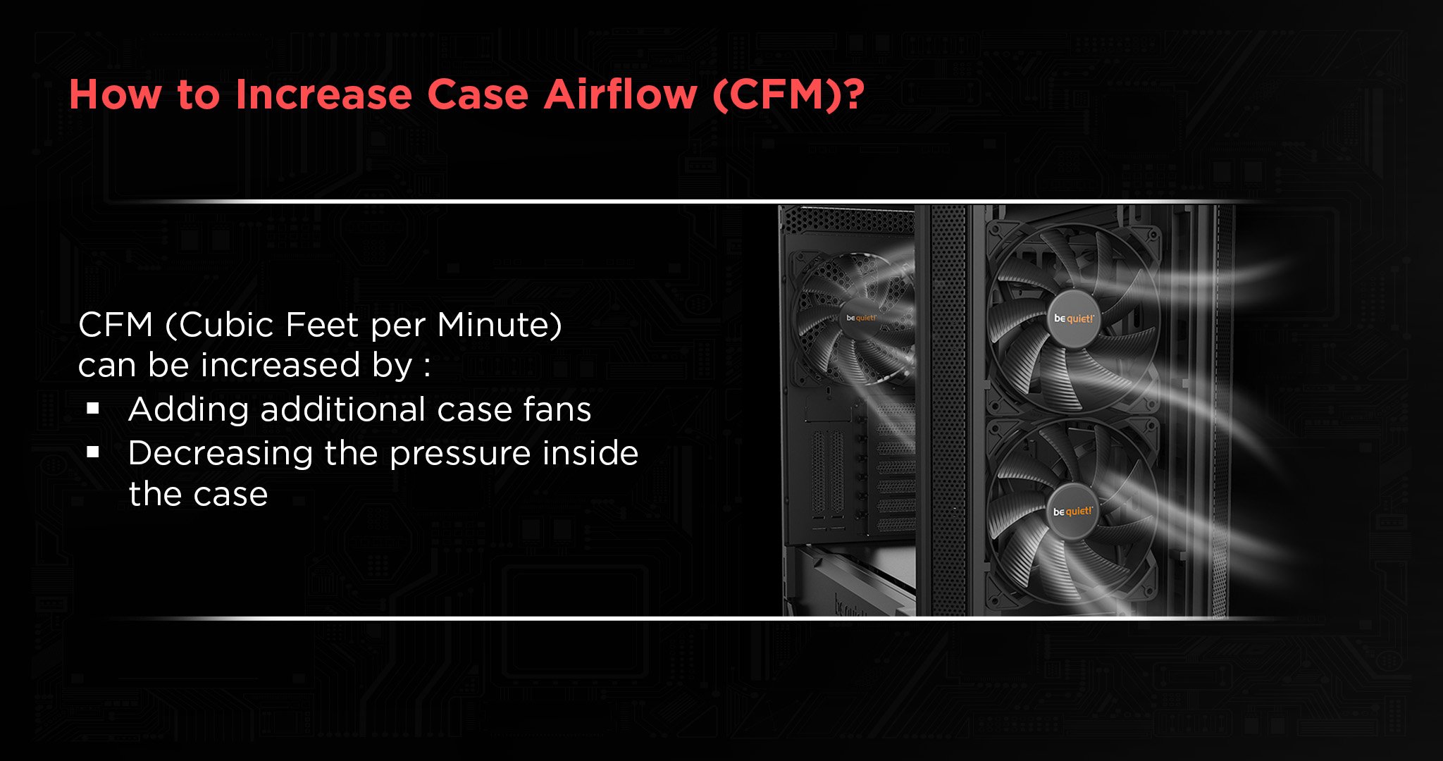 How to Increase Case Airflow (CFM)