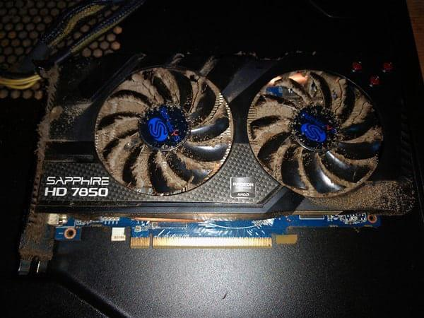 Dust build-up on GPU