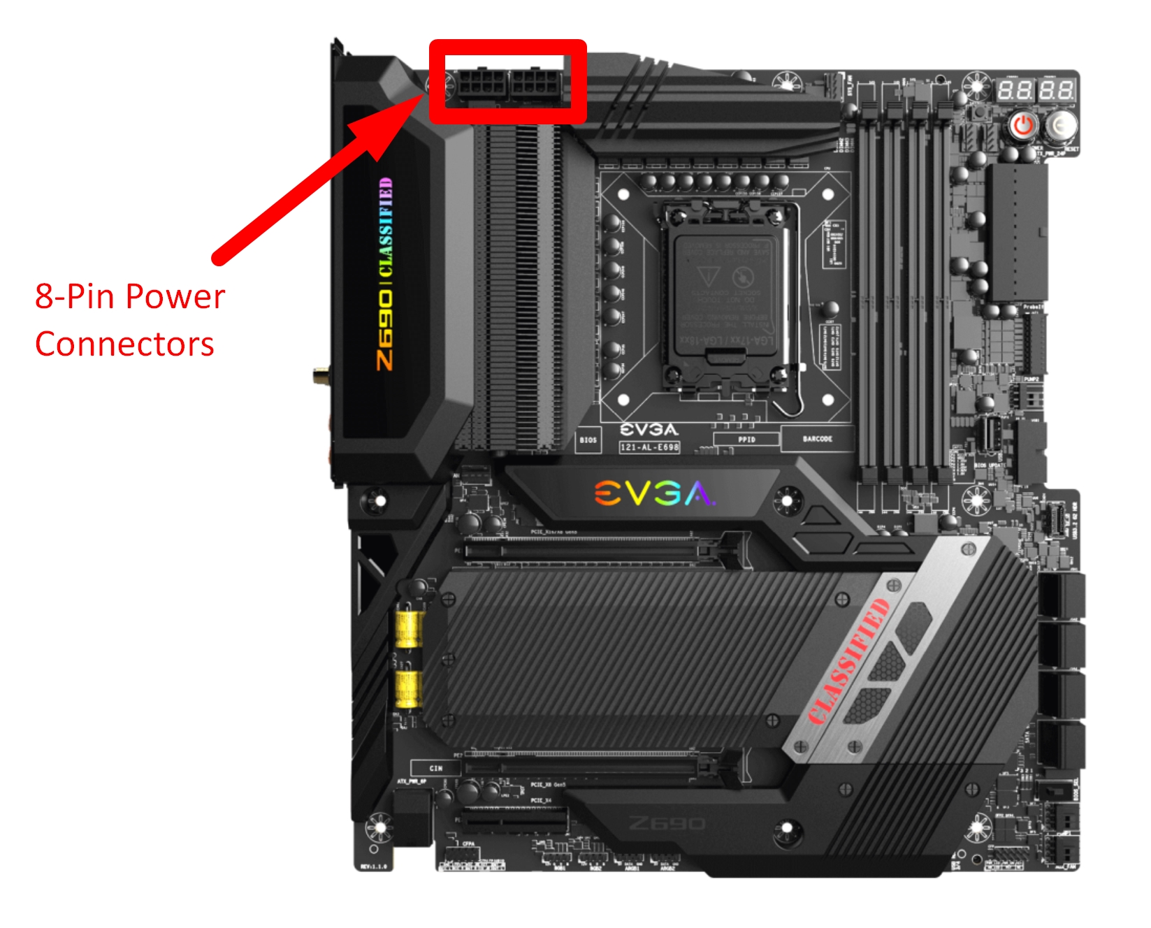 8-Pin CPU Power Connector(s) on Motherboard