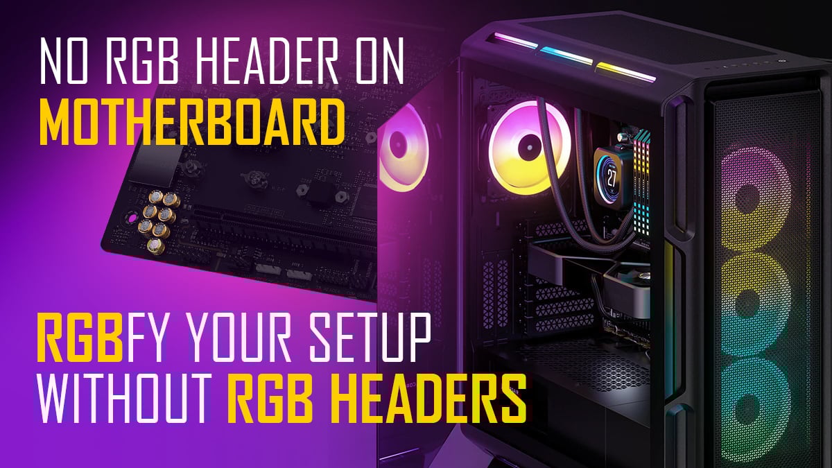 No rgb header on motherboard what now 