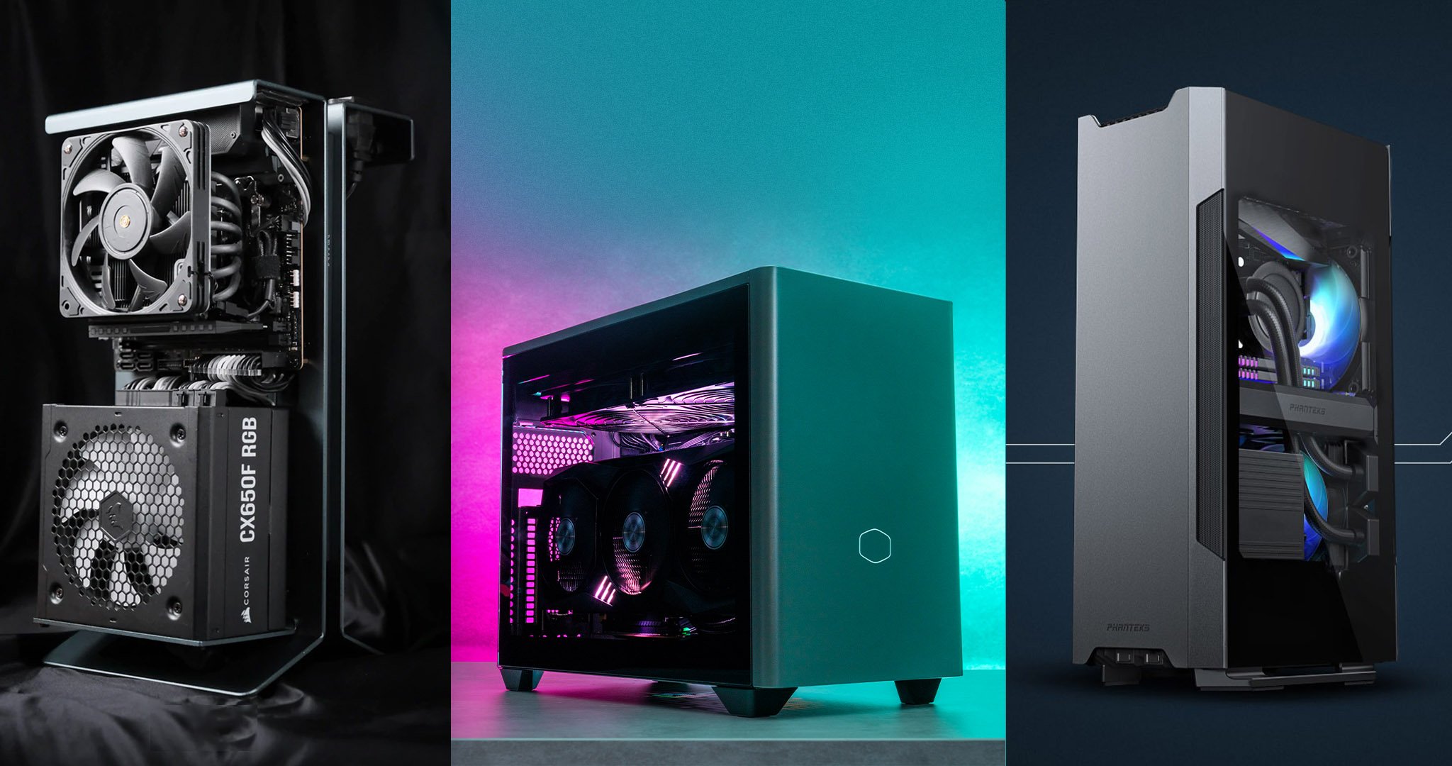 Cooler Master NR200P with standard mATX motherboard and ATX PSU : r/sffpc