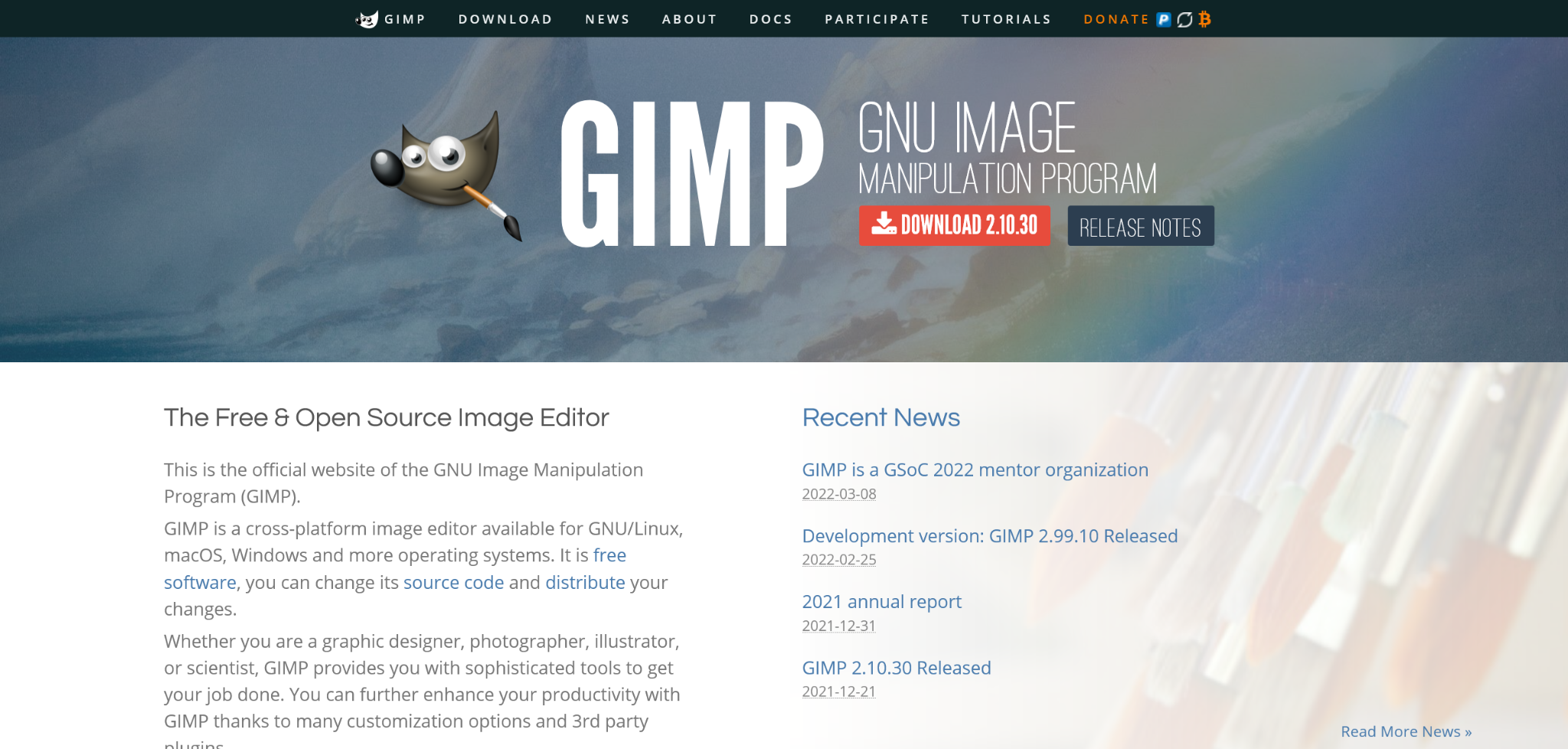 Gimp Website