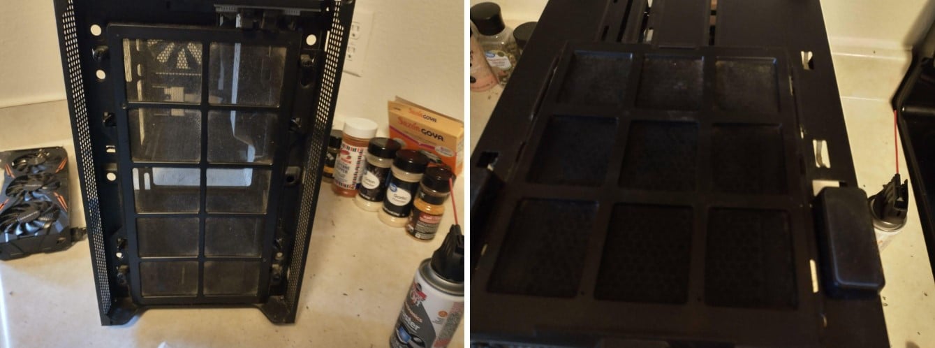 Dust wiped off from dust filters