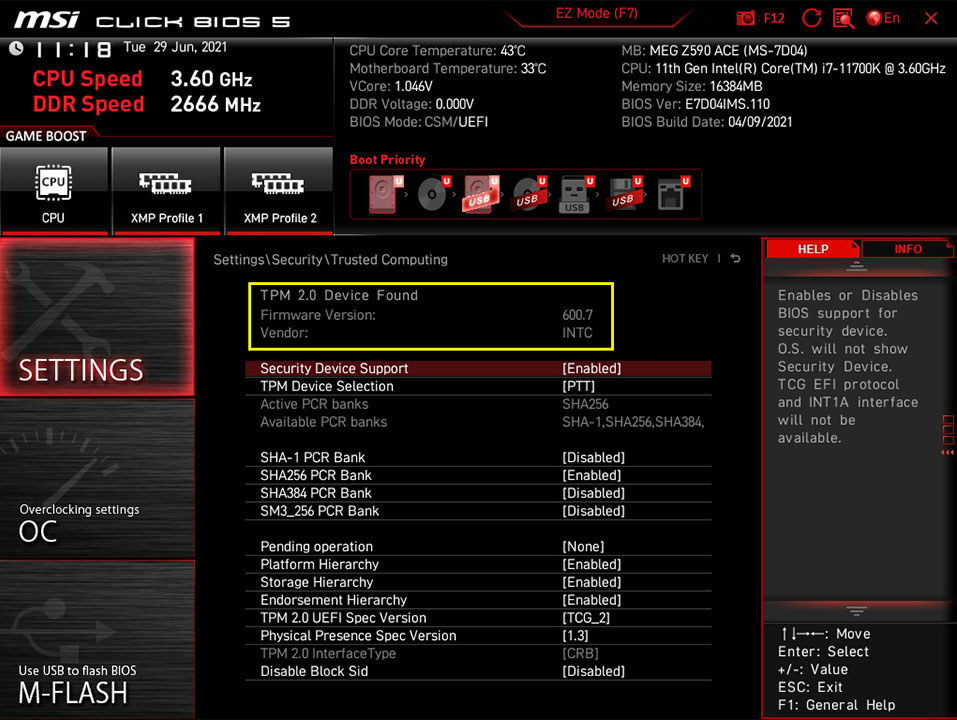 How to check TPM status