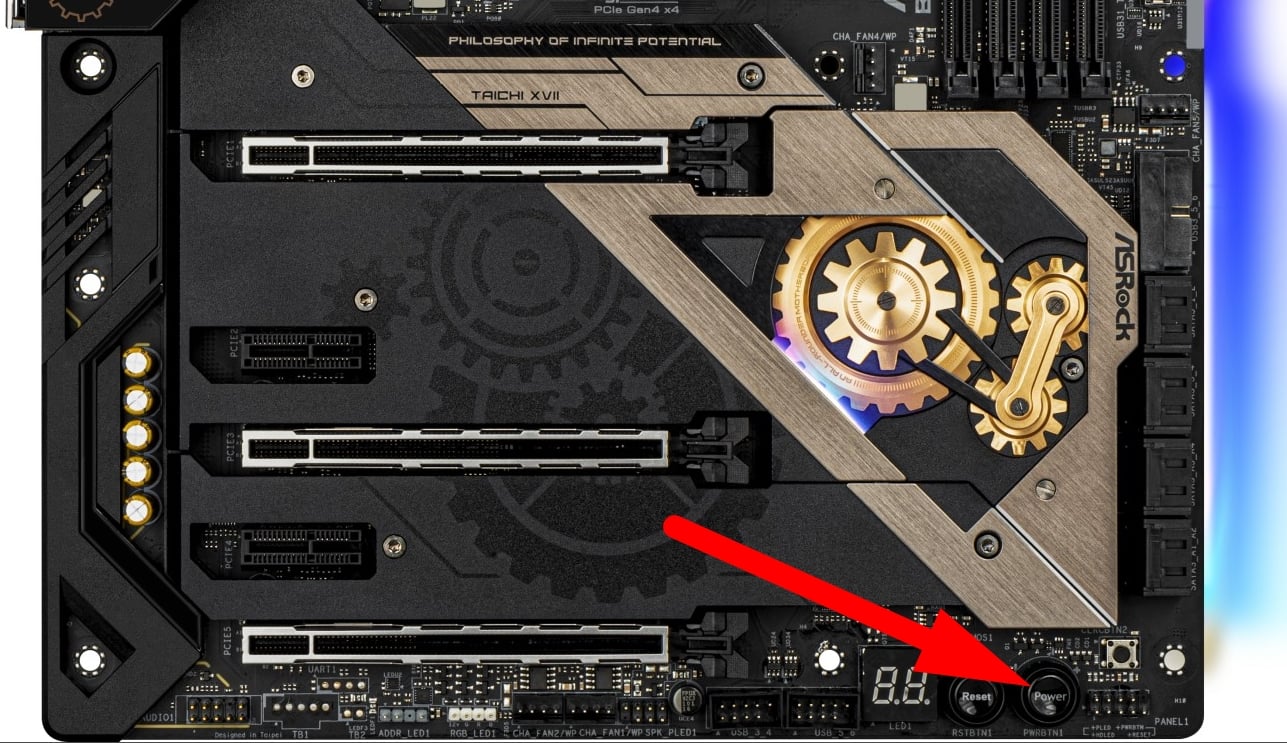 Power Button on Asrock Motherboard