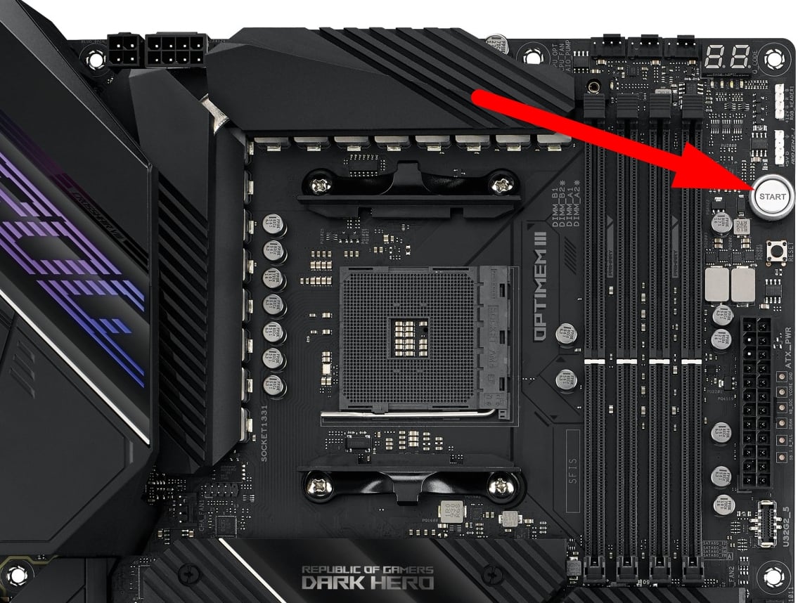 Power Button on Asus Motherboard