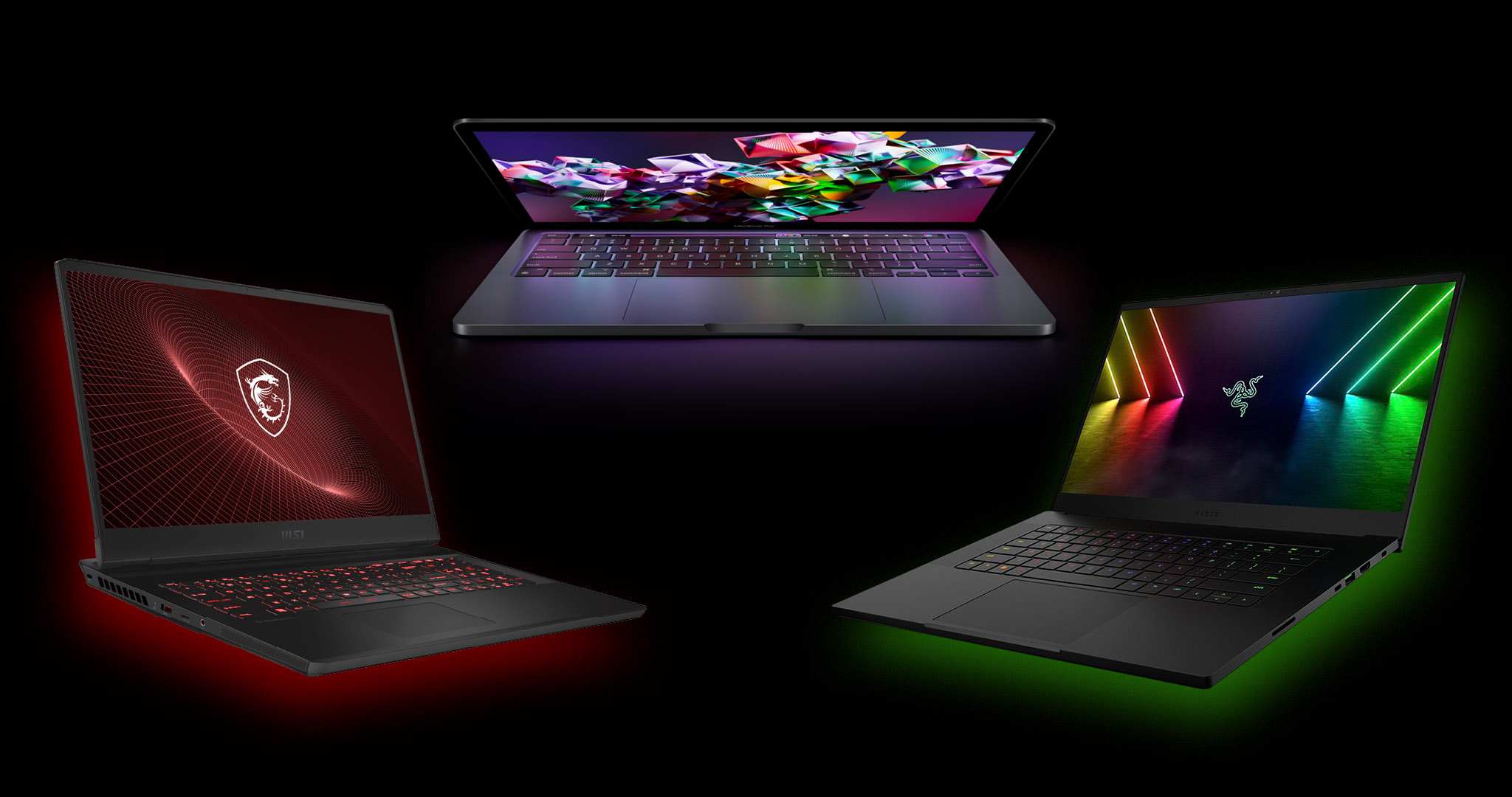 Variety of laptops
