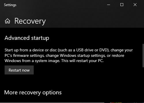 Windows Advanced Startup