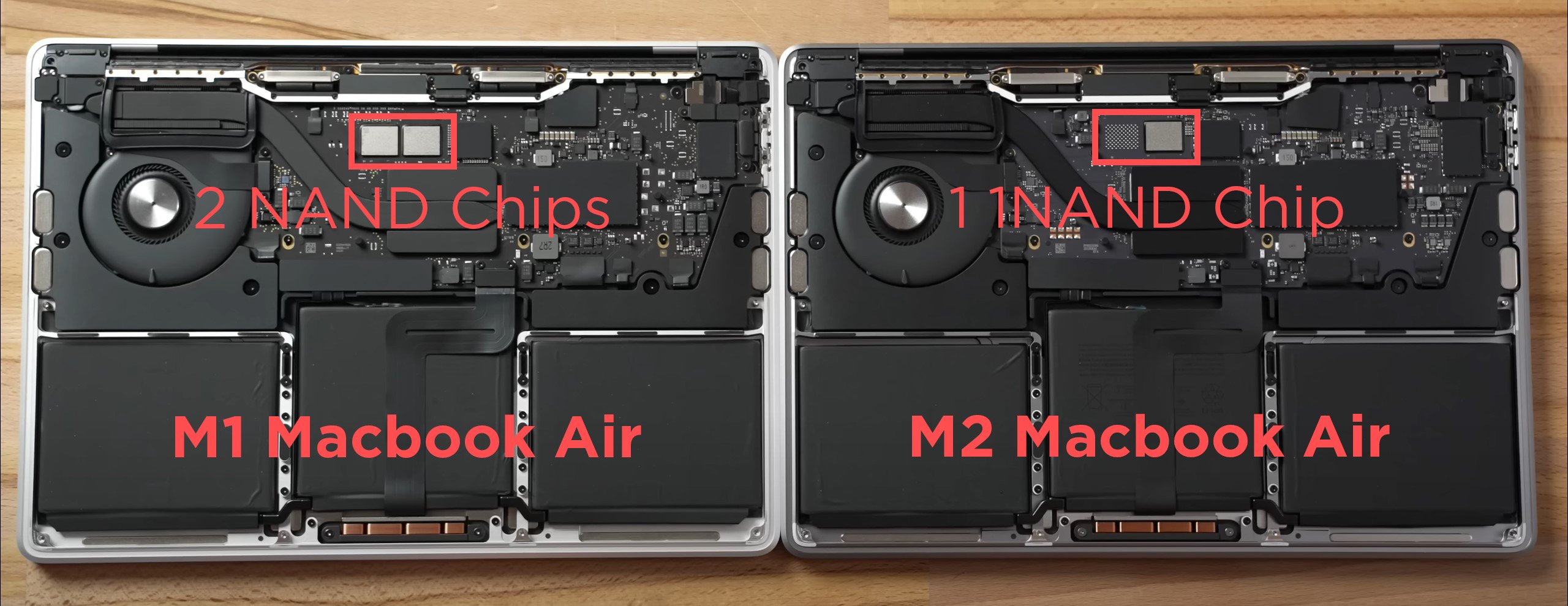 Porównanie M1 vs M2 MacBook Air SSD