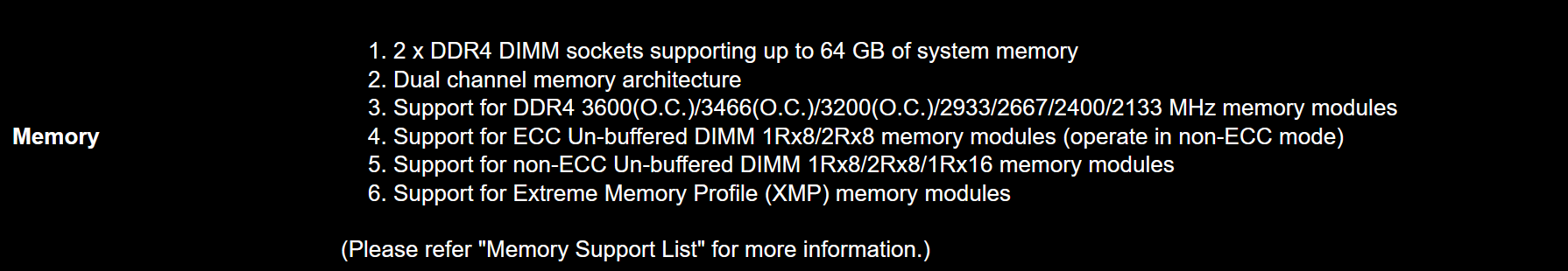 Gigabyte motherboard memory specifications