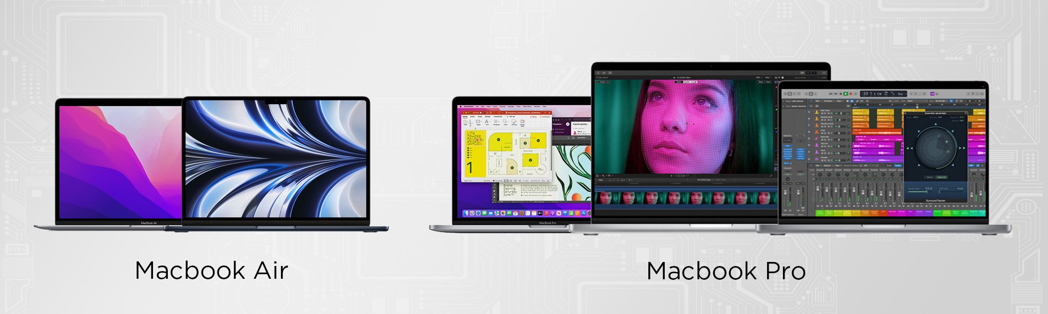 Macbook Air and Macbook Pro Variants