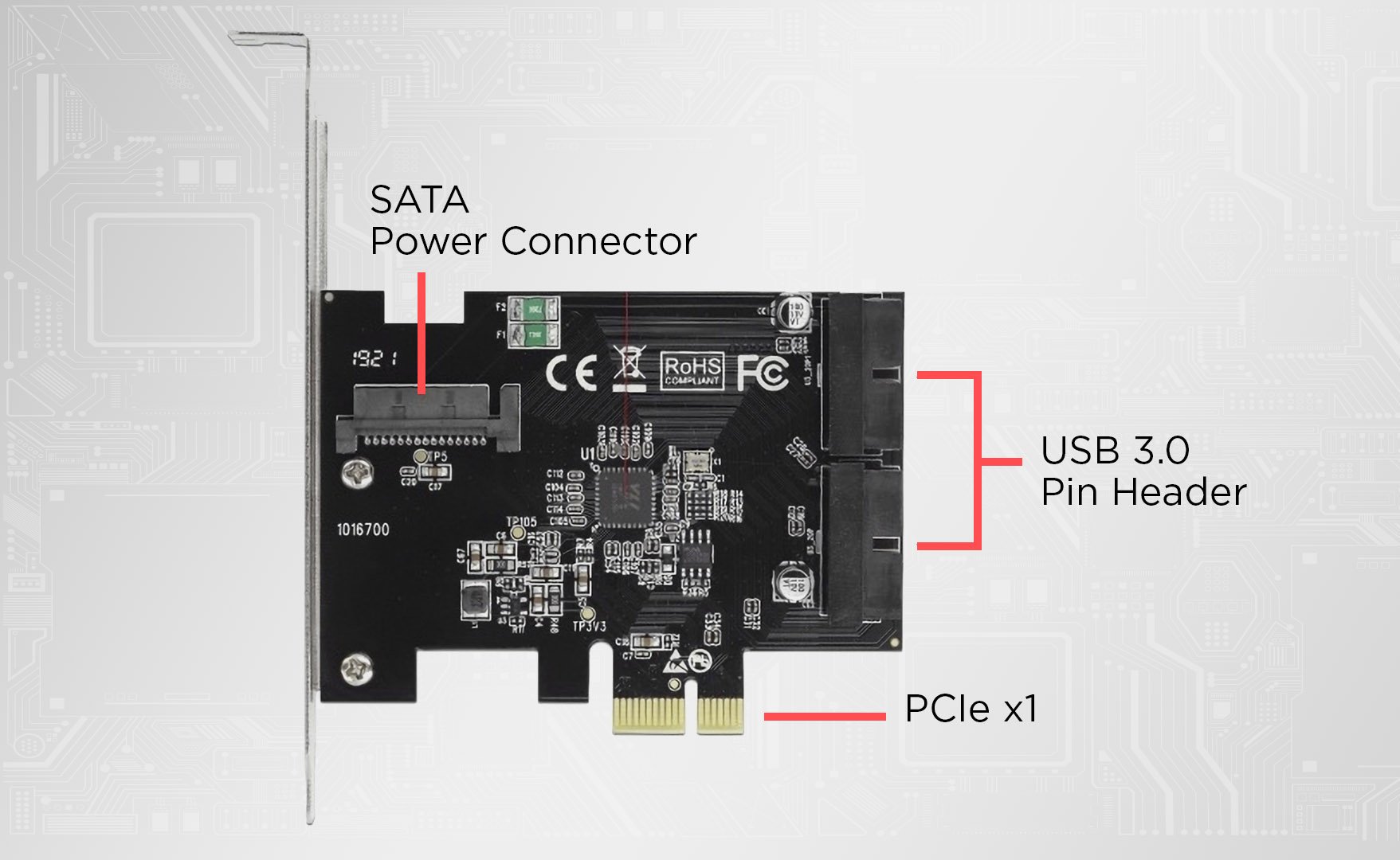 PCIe to USB 3.0 Header