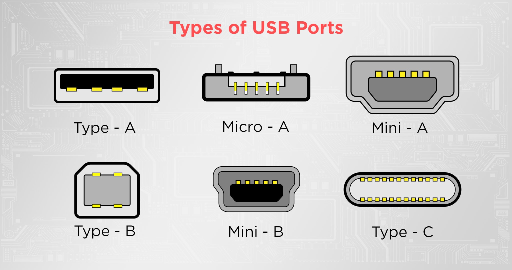 pels niveau Fjord All Types of USB Ports Explained & How to Identify them