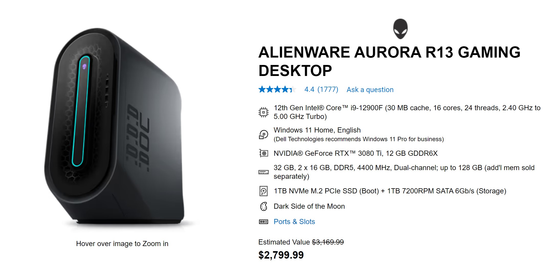 Alenware R13 Specs