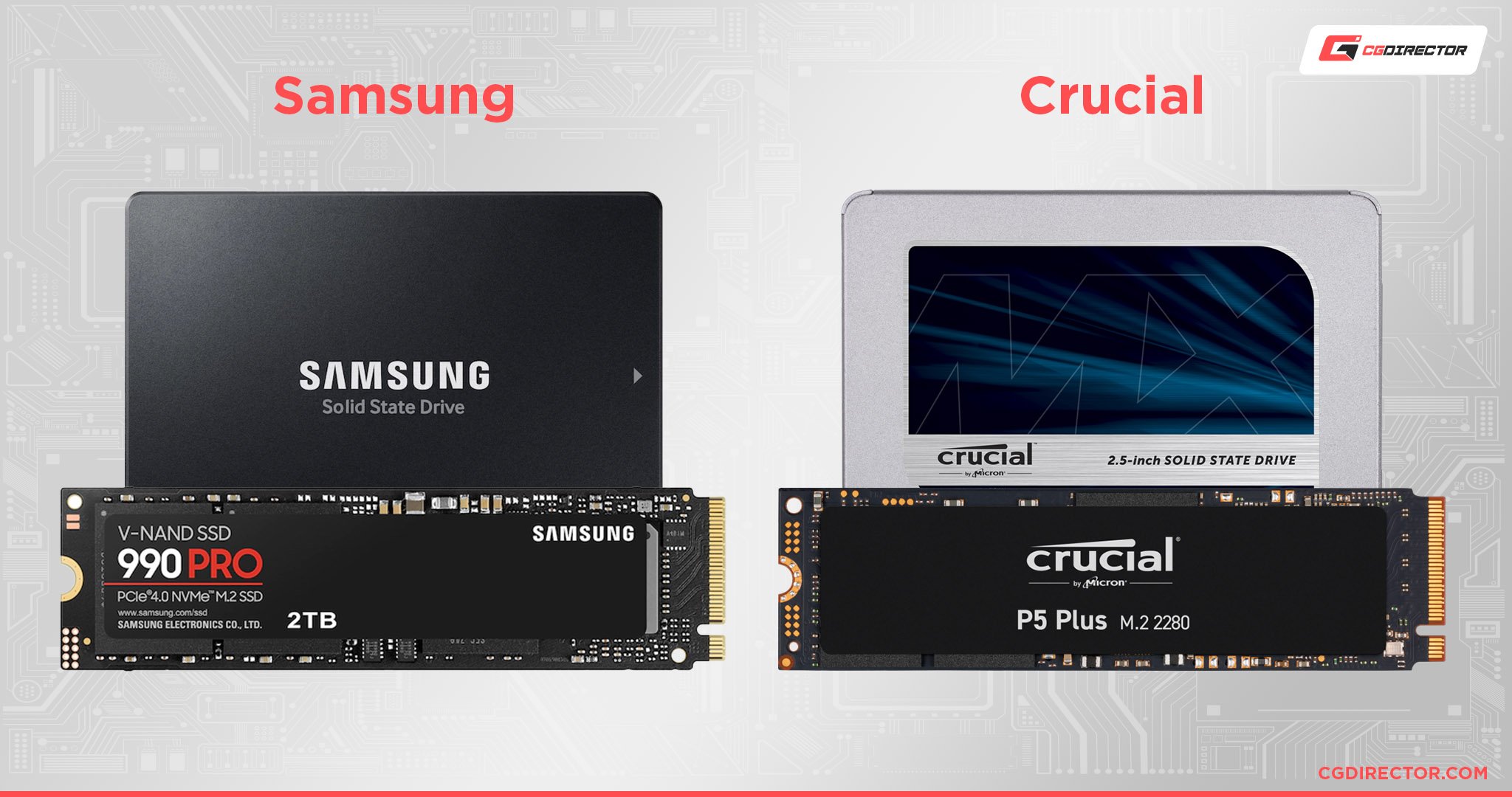 Samsung and Crucial SSD