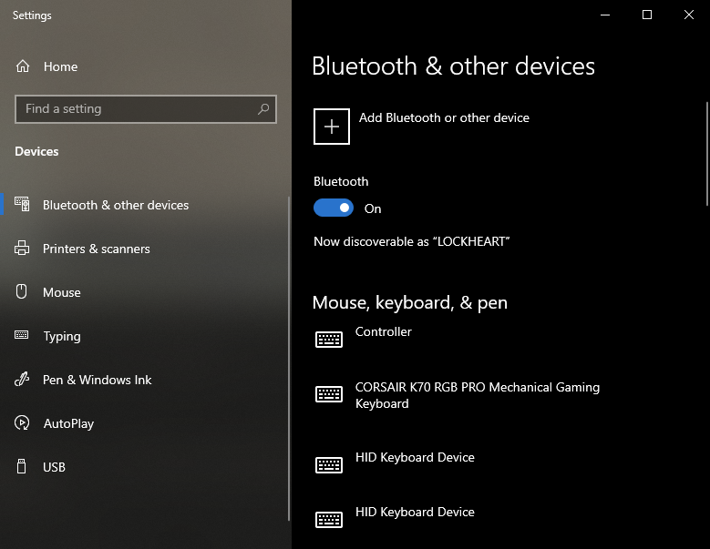 Add bluetooth or other device