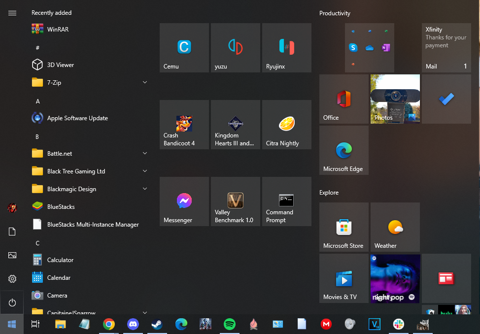 Windows Start Menu