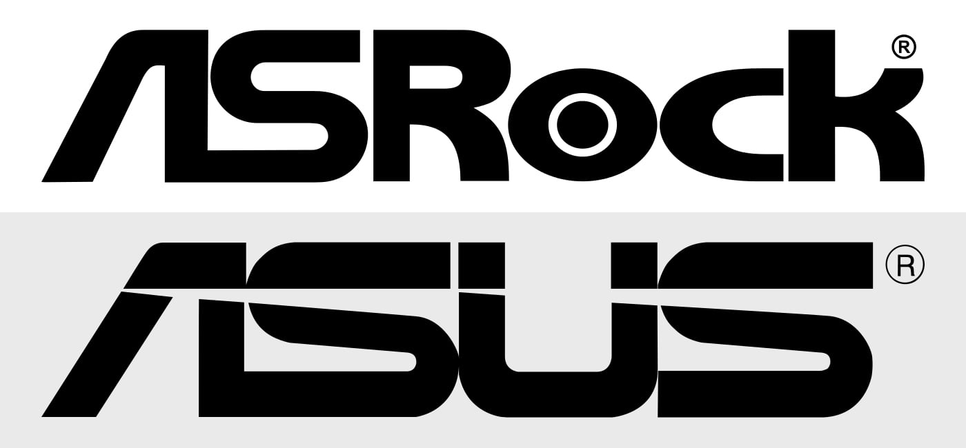 ASROCK vs ASUS logo