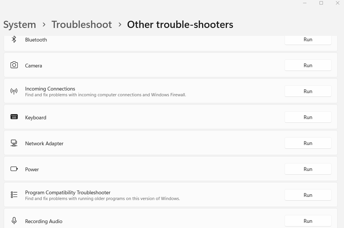 Windows System Troubleshooter