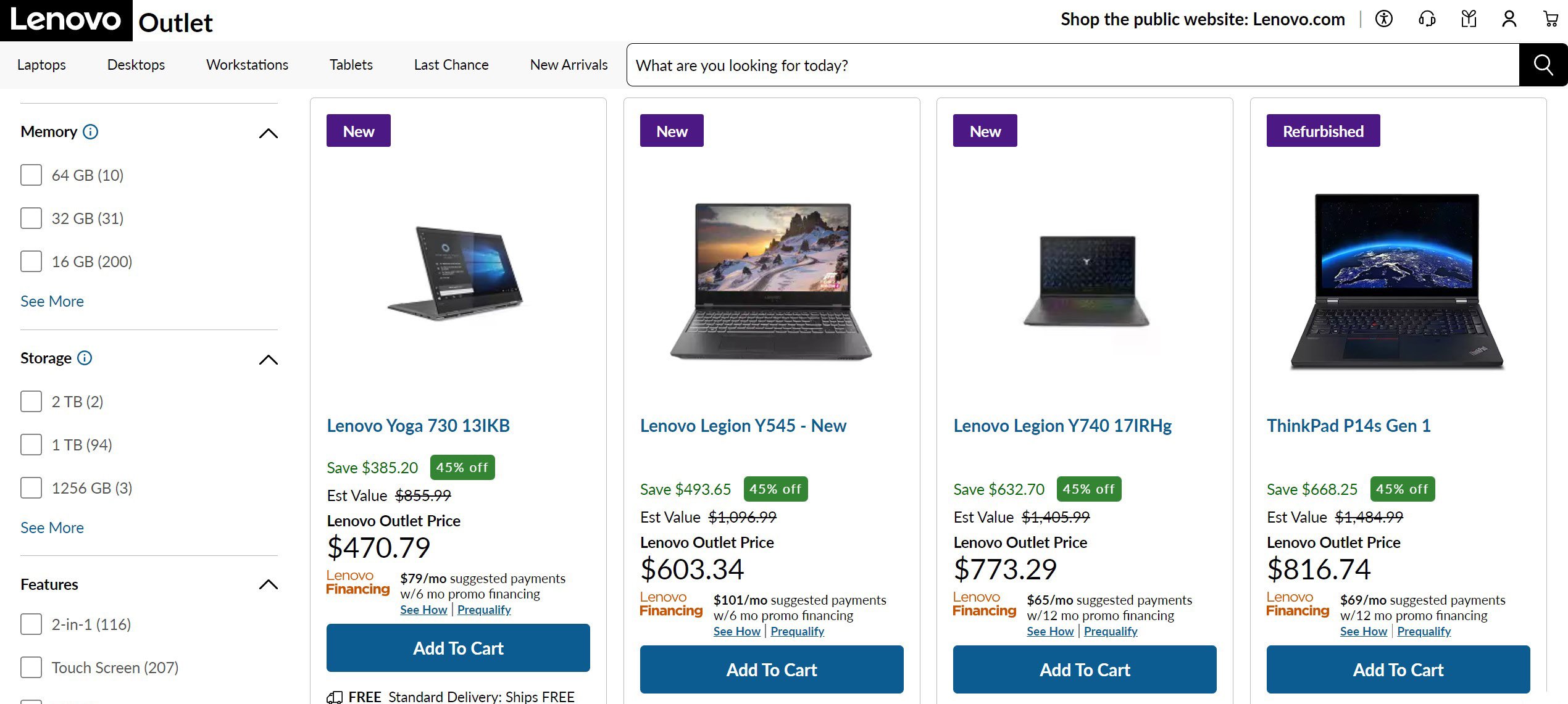 Lenovo Laptop Deals