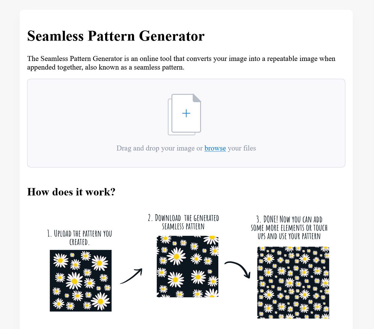 Seamless Pattern Generator by Laurentvw