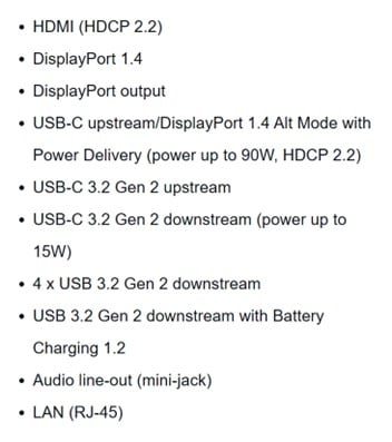 UltraSharp 27 4K USB-C Hub Monitor - U2723QE Specs