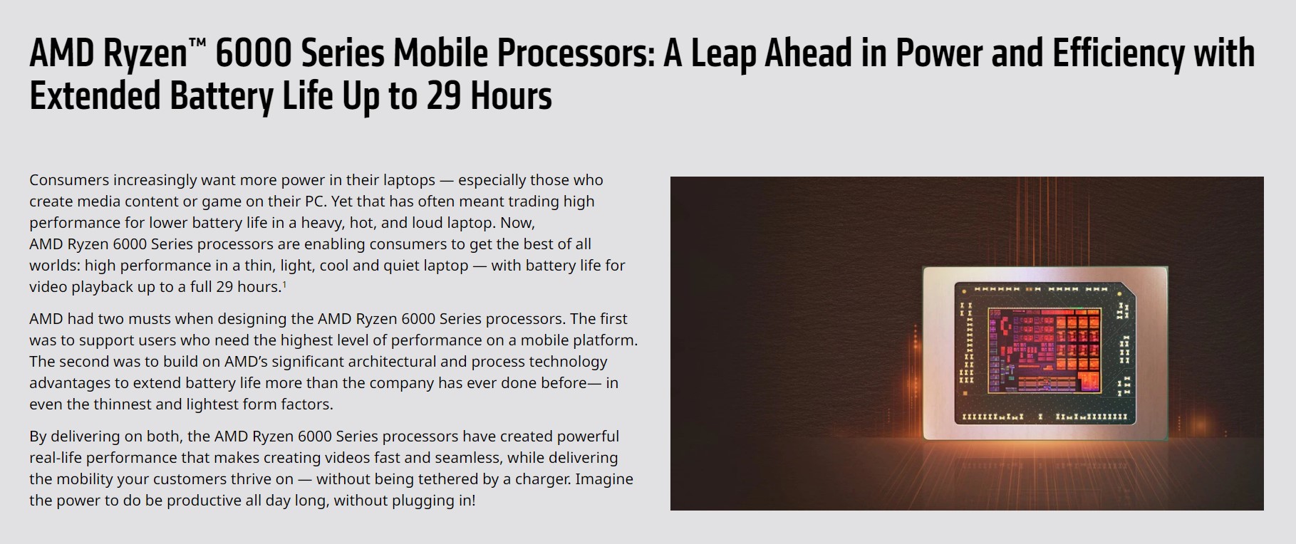 AMD 6000 Mobile Battery Life